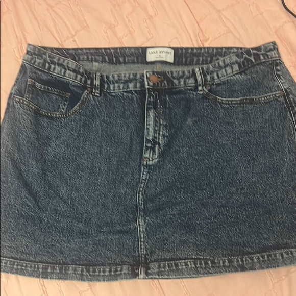 Lane Bryant Dresses & Skirts - Lane Bryant Blue Mini Skirt Casual Denim